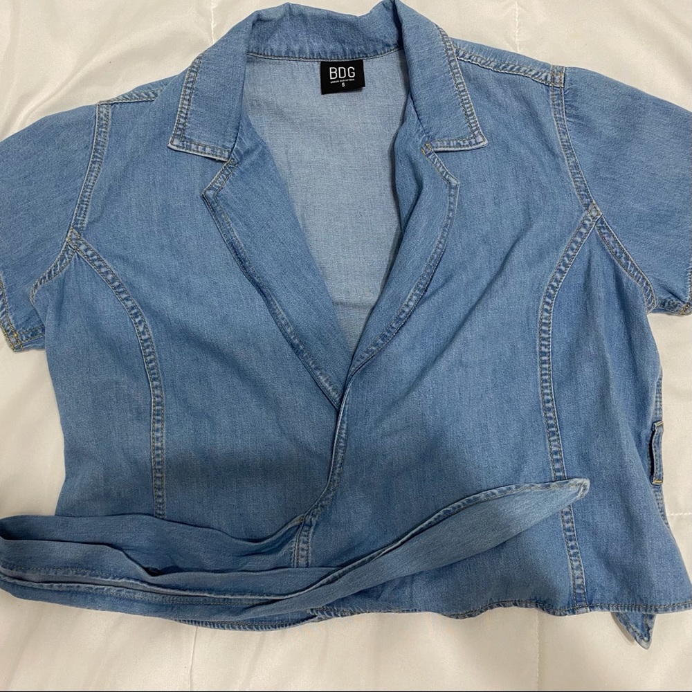 Urban Outfitters BDG Denim Tie Top